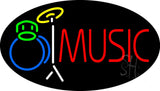 Music with Drumset Flashing Neon Sign 17" Tall x 30" Wide x 3" Deep