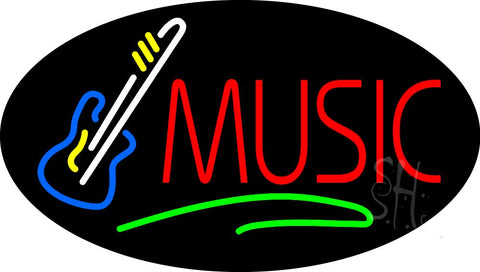 Music with Guitar Animated Neon Sign 17