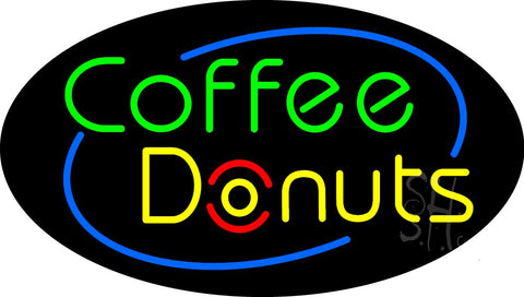 Deco Style Coffee Donuts Animated Neon Sign 17
