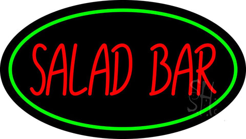 Green Border and Red Salad Bar Neon Sign 17