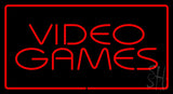 Video Games Rectangle Red Neon Sign 20" Tall x 37" Wide x 3" Deep