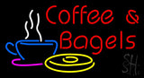 Red Coffee and Bagels Neon Sign 20" Tall x 37" Wide x 3" Deep