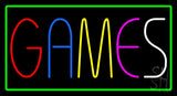 Games with Border Neon Sign 20" Tall x 37" Wide x 3" Deep