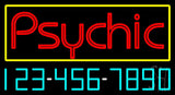 Psychic with Phone Number Neon Sign 20" Tall x 37" Wide x 3" Deep