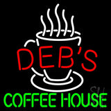 Debs Coffee House Neon Sign 24" Tall x 24" Wide x 3" Deep