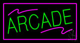Arcade Rectangle Purple Neon Sign 20" Tall x 37" Wide x 3" Deep