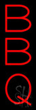 Vertical Red BBQ Neon Sign 24" Tall x 8" Wide x 3" Deep