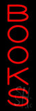 Vertical Red Books Neon Sign 24" Tall x 8" Wide x 3" Deep