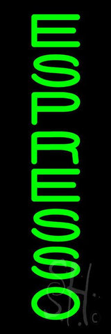 Vertical Green Espresso Neon Sign 27