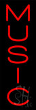 Vertical Music Block Neon Sign 24" Tall x 8" Wide x 3" Deep