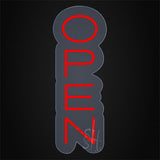 Open Contoured Clear Backing Neon Sign 24" Tall x 8" Wide x 1" Deep