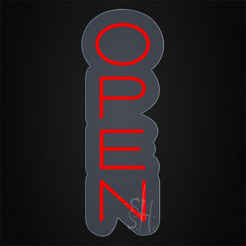 Open Contoured Clear Backing Neon Sign 24