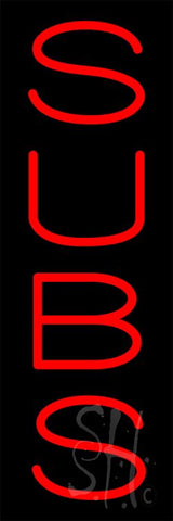 Vertical Red Subs Neon Sign 24