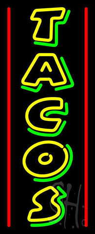 Double Stroke Yellow Tacos Neon Sign 32