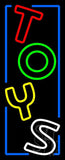 Vertical Toys with Border Neon Sign 32" Tall x 13" Wide x 3" Deep