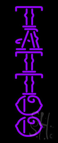 Vertical Purple Tattoo Neon Sign 32