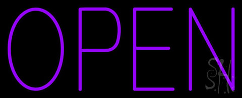 Open Purple Neon Sign 13