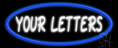 Custom Oval Blue Neon Sign 13