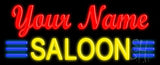 Custom Saloon Neon Sign 13" Tall x 32" Wide x 3" Deep