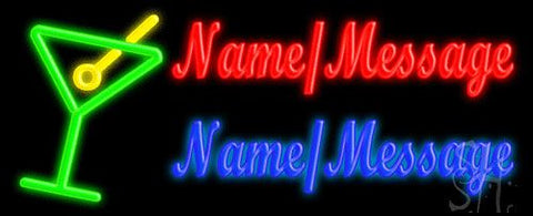 Custom Martini Glass Logo Neon Sign 13