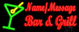 Custom Martini Glass Bar And Grill Neon Sign 13" Tall x 32" Wide x 3" Deep