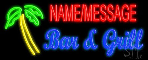 Custom Palm Tree Bar And Grill Neon Sign 13