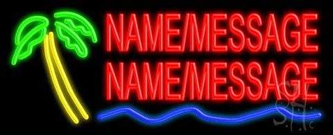 Custom Palm Tree Logo Neon Sign 13