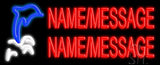 Custom Dolphin Neon Sign 13" Tall x 32" Wide x 3" Deep