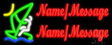 Custom Boat Rider Neon Sign 13" Tall x 32" Wide x 3" Deep