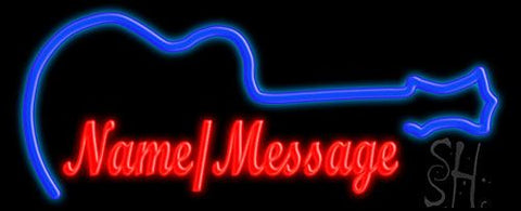 Custom Blue Guitar Neon Sign 13