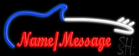 Custom With Guitar Neon Sign 13