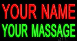 Custom Massage Neon Sign 20" Tall x 37" Wide x 3" Deep