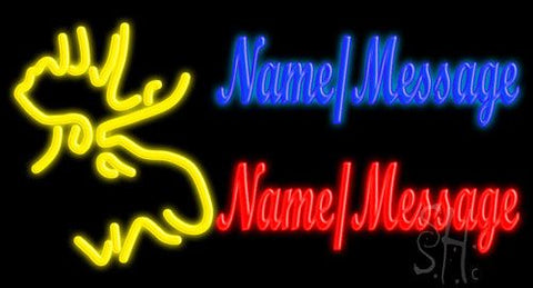Custom Moose Head Neon Sign 20
