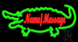 Custom Green Crocodile Neon Sign 20" Tall x 37" Wide x 3" Deep