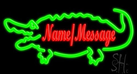 Custom Green Crocodile Neon Sign 20