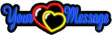 Custom Heart Neon Sign 13" Tall x 32" Wide x 3" Deep