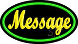 Custom Green Oval Animated Neon Sign 17" Tall x 30" Wide x 3" Deep