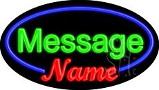 Custom Name Blue Border Animated Neon Sign 17