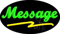 Custom Yellow Swish Line Animated Neon Sign 17