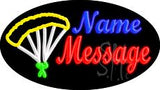 Custom In Cursive Parachute Animated Neon Sign 17" Tall x 30" Wide x 3" Deep