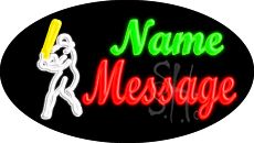 Custom Baseballer Animated Neon Sign 17