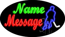 Custom Hockey Player Logo Animated Neon Sign 17