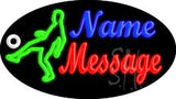 Custom Football Player Animated Neon Sign 17" Tall x 30" Wide x 3" Deep