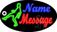Custom Football Player Animated Neon Sign 17
