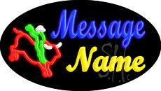 Custom Bull Rider Logo Animated Neon Sign 17
