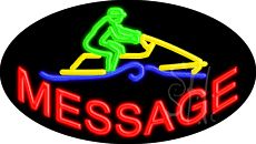 Custom Boat Rider Logo Animated Neon Sign 17