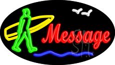 Custom Boat Rider Beach Animated Neon Sign 17