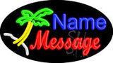 Custom Palm Tree Logo 1 Animated Neon Sign 17" Tall x 30" Wide x 3" Deep