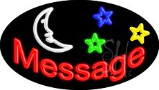 Custom Moon Stars Logo Animated Neon Sign 17
