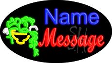 Custom Flower Pot Logo Animated Neon Sign 17